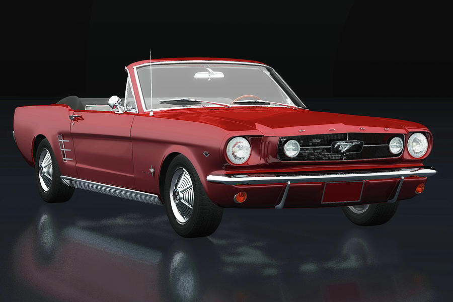 Ford Mustang Convertible three-quarter view Photograph by Jan Keteleer