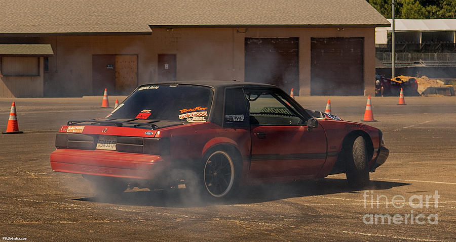 Ford mustang fox body drifting Photograph by PROMedias US