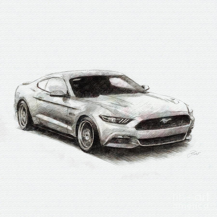 Ford Mustang GT Digital Art by Jerzy Czyz