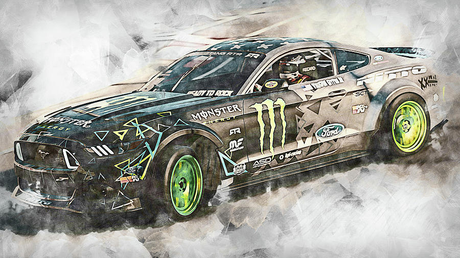 Ford Mustang RTR Spec 5D - 04 Drawing by AM FineArtPrints