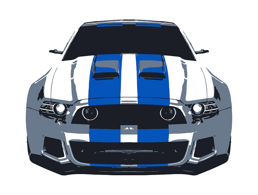 Ford Mustang Shelby GT500 Pop Art 28 Digital Art by Black Gryphon ...