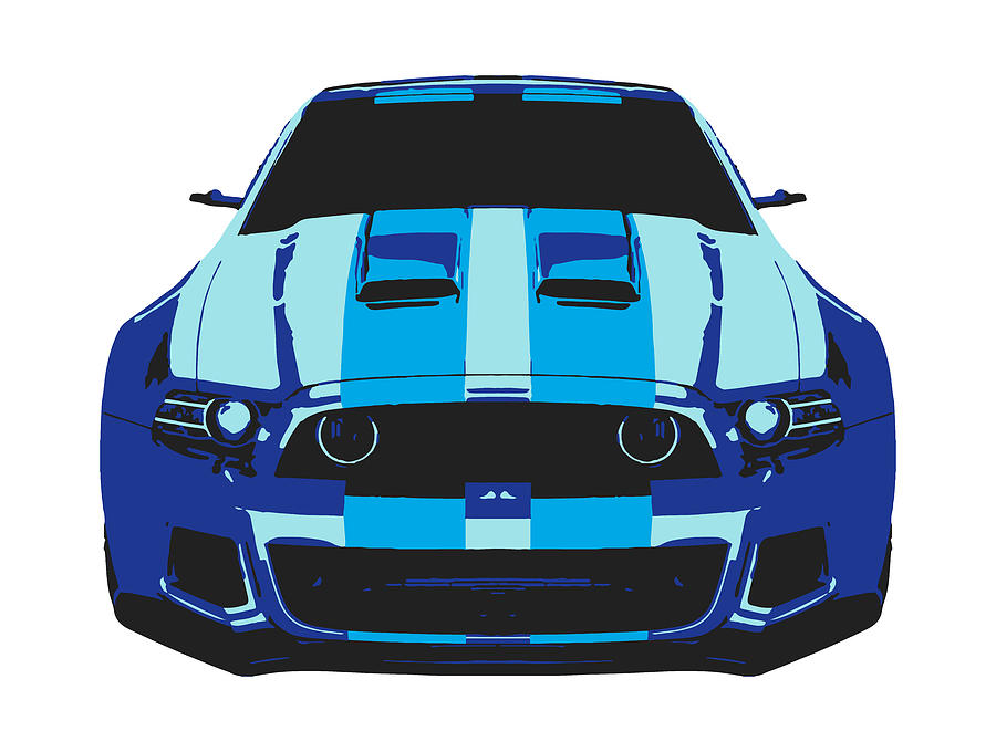 Ford Mustang Shelby GT500 Pop Art 40 Digital Art by Black Gryphon ...