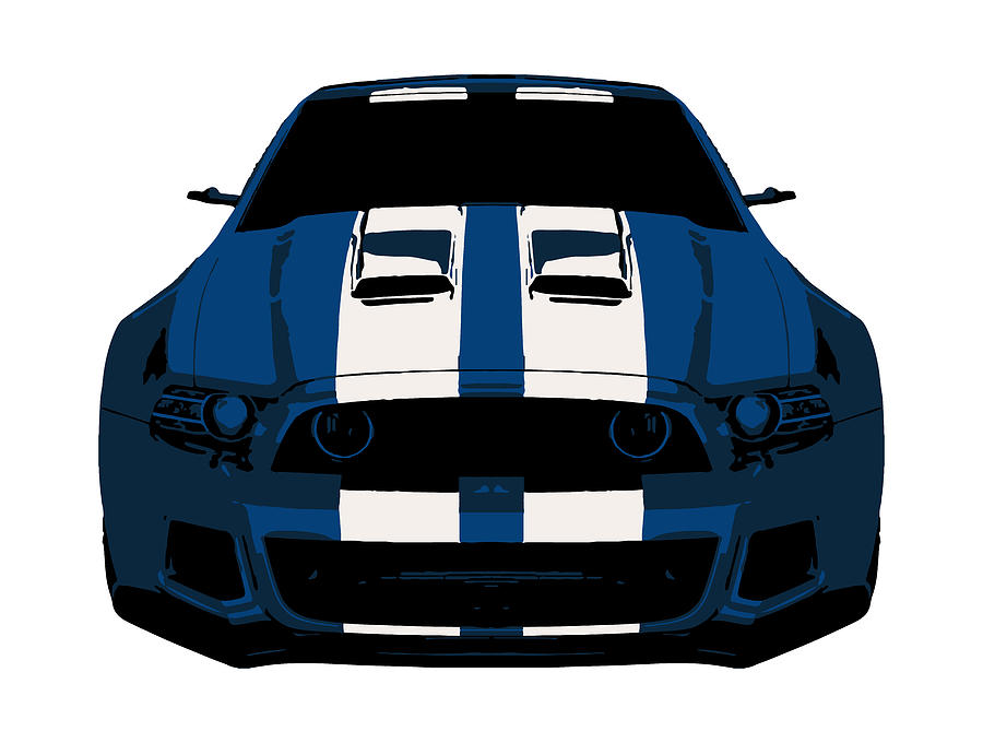 Ford Mustang Shelby GT500 Pop Art 50 Digital Art by Black Gryphon ...