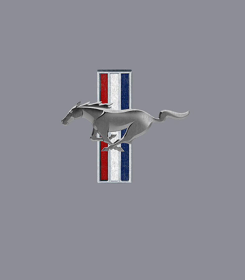 Ford Mustang Vintage Pony Logo Digital Art by Lucian Nurys - Pixels