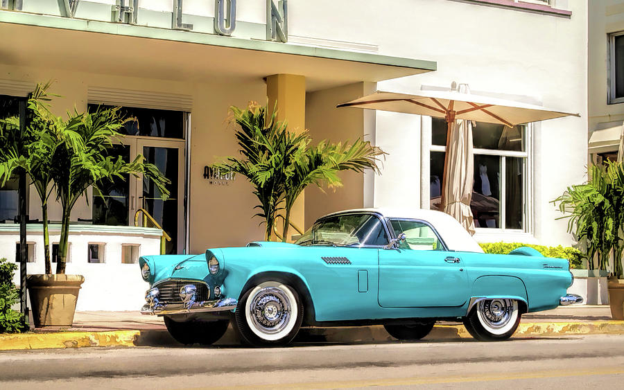 Ford Thunderbird Painting by Christopher Arndt