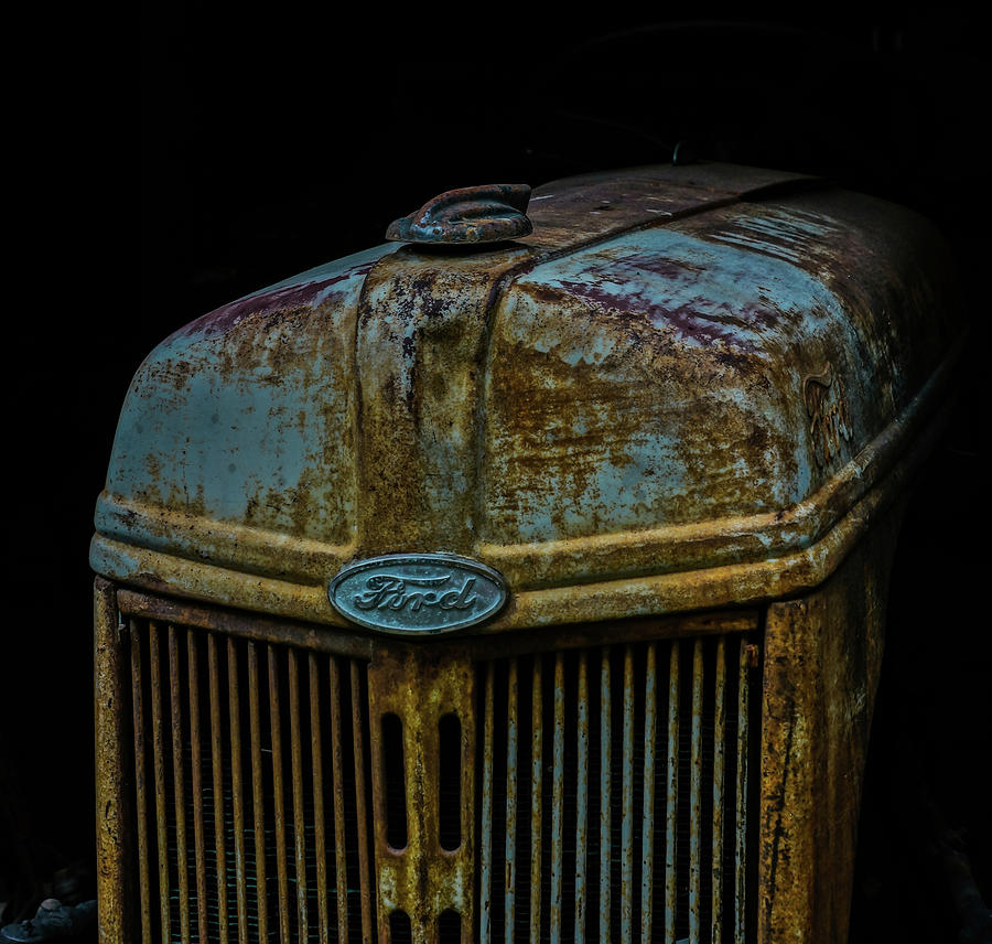 Ford Tractor Hood Photograph by Paula Robidoux - Fine Art America