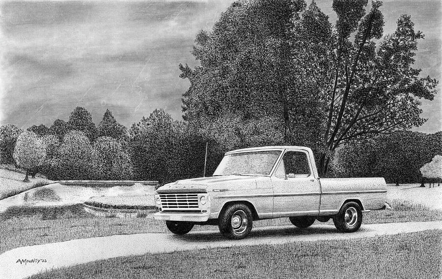 Ford Truck Drawing by Andy Mooney Ford Truck Drawing by Andy Mooney