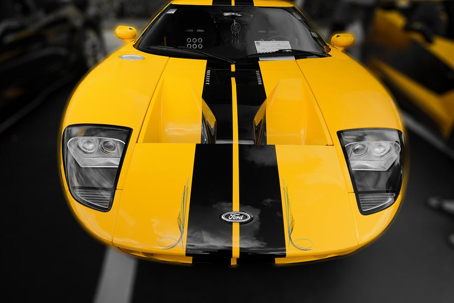 Ford Yellow Bullit GT40 Photograph by Don Columbus