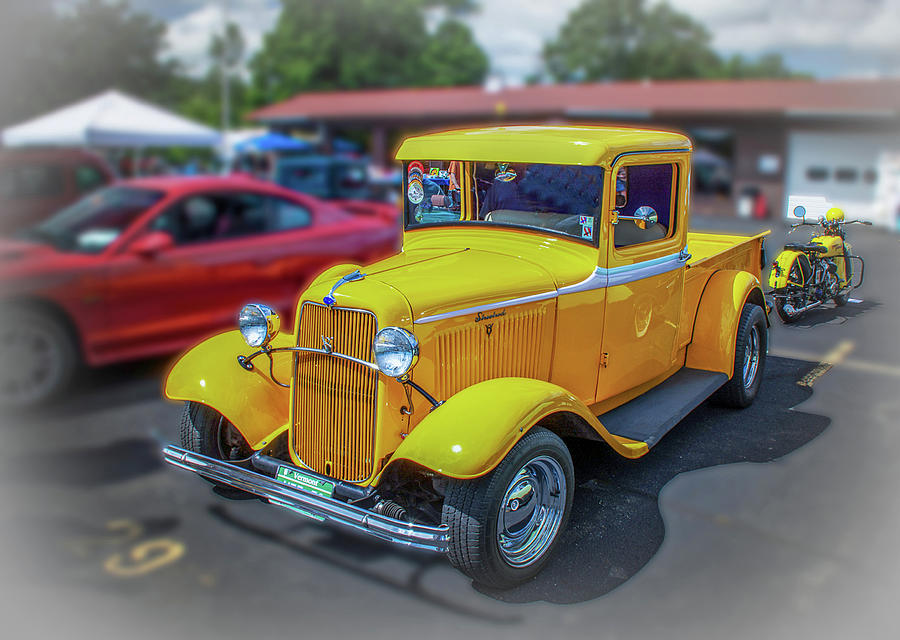 Ford Yellow Photograph by Jim LaMorder