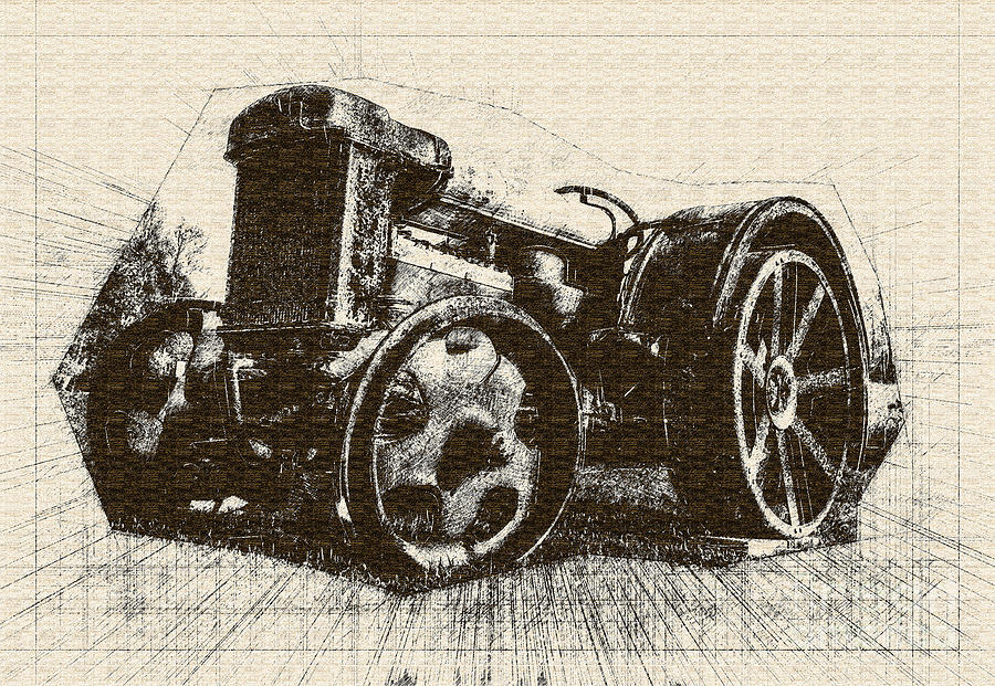 Fordson Tractor 6 Digital Art