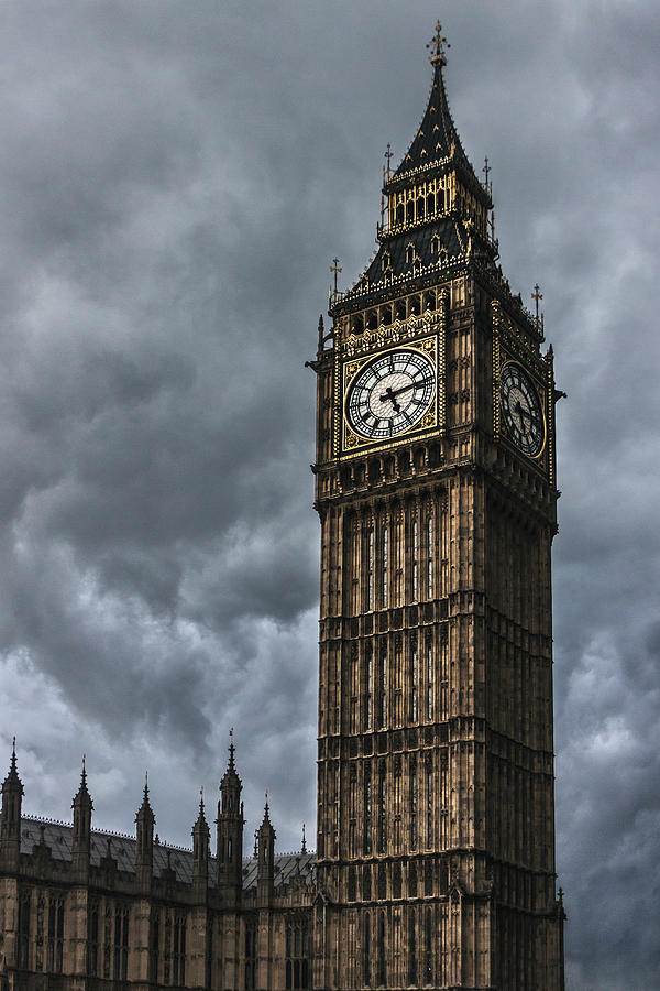 Big Ben Photograph - Foreboding by Andrew Paranavitana