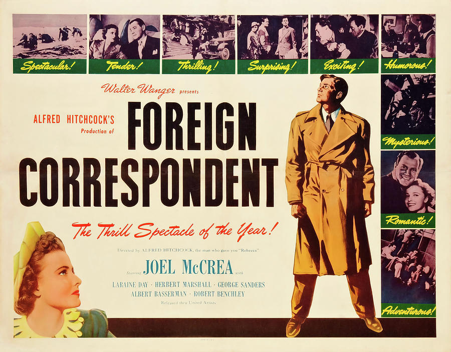 FOREIGN CORRESPONDENT -1940-, directed by ALFRED HITCHCOCK. Photograph by Album
