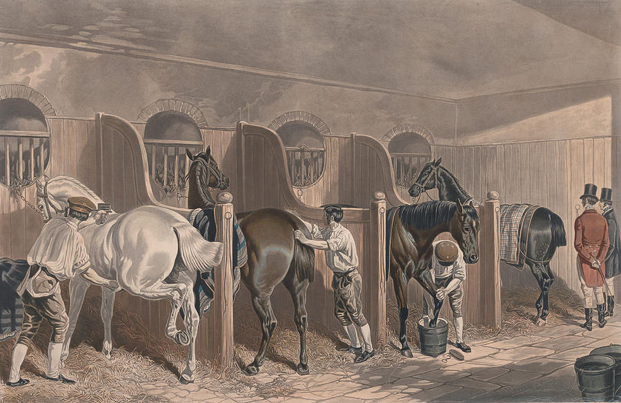 Fores Stable Scenes - The Hunting Stud Relief by John Harris