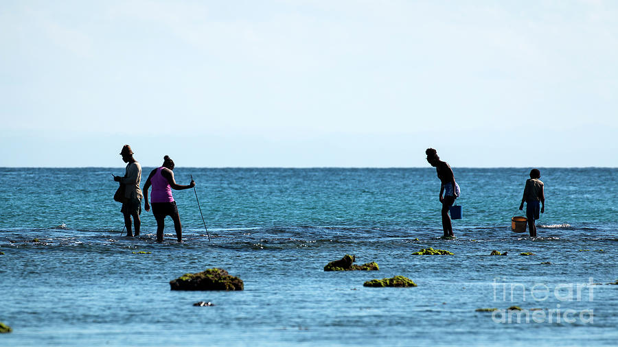 Foreshore fishing at low tide Photograph by Claudio Maioli