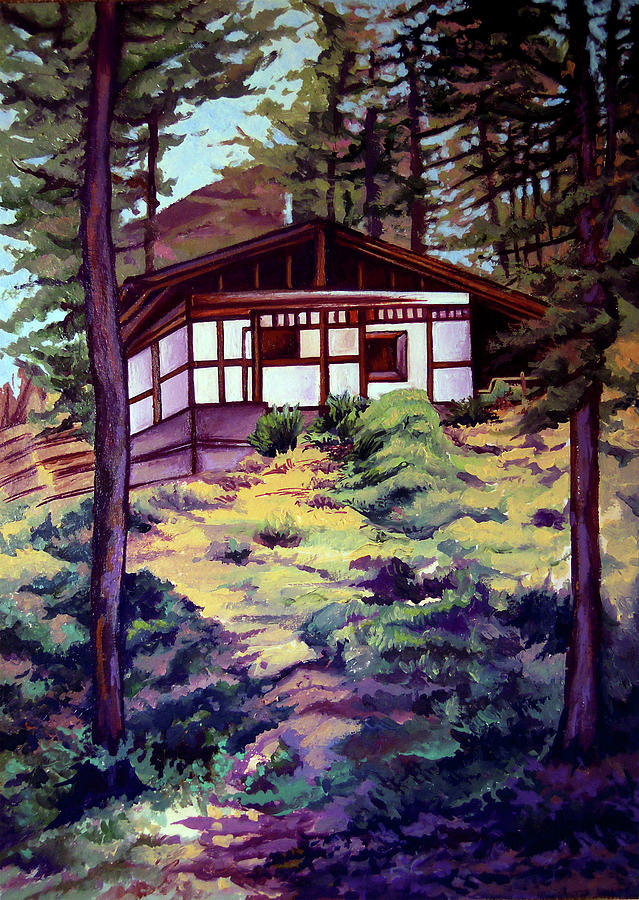 Mountain Painting - Forest Abode by Renu S