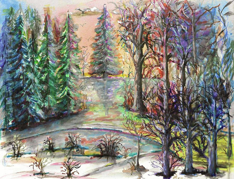 Forest Awakens Painting by Bernadette Krupa