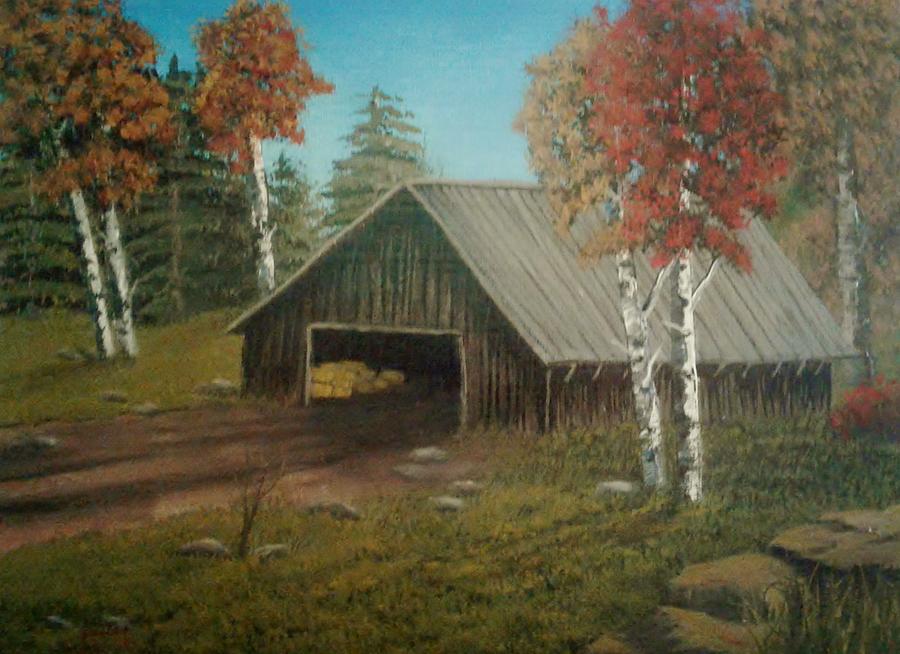 Forest Barn 2 Painting by Sheri Keith