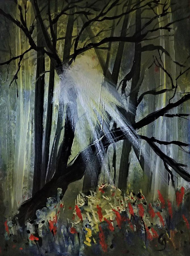 Forest Beam      14.2020 Painting by Cheryl Nancy Ann Gordon