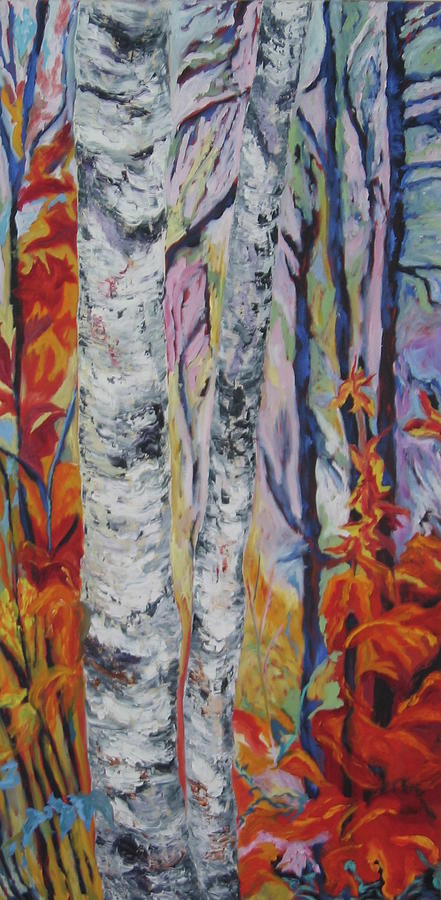 Forest Blaze Painting by Erika Dick