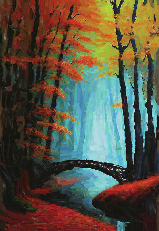 Forest bridge  Digital Art by Dennis Baswell