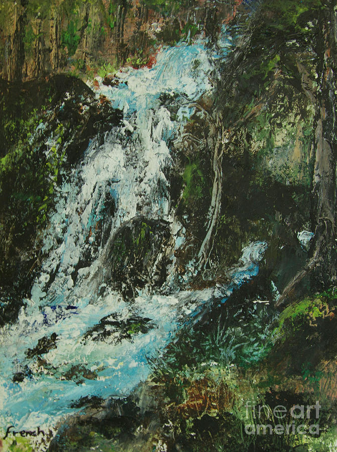 Forest Cascade Painting by Jeanette French