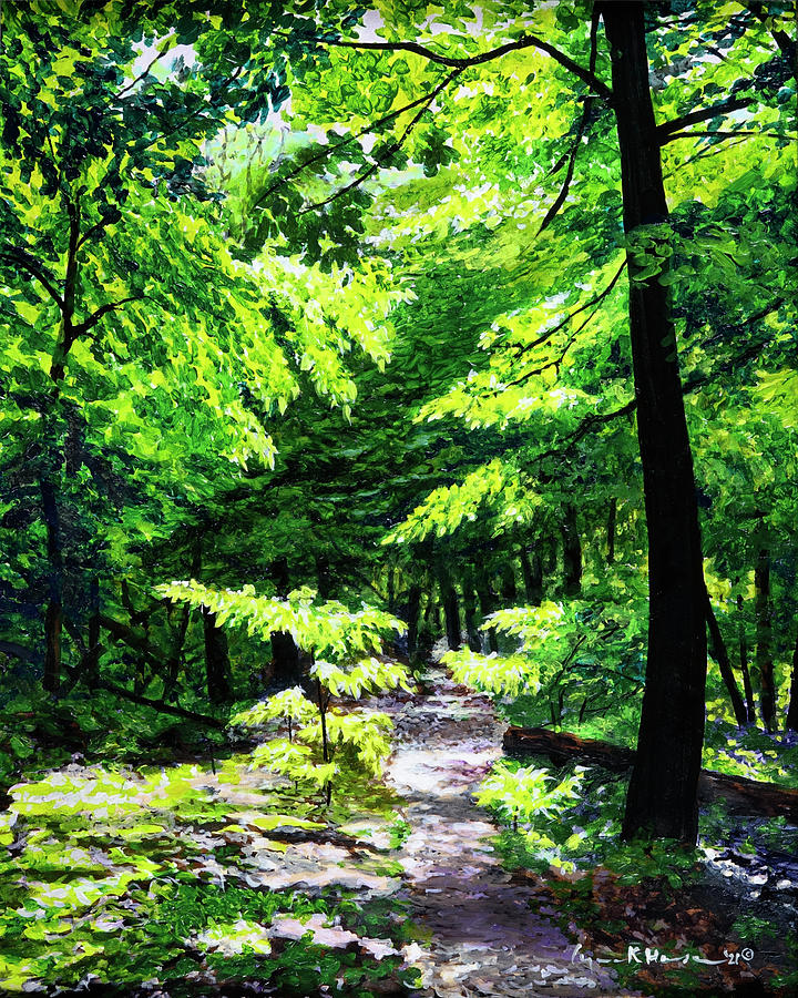 Forest Clearing Painting by Lynn Hansen