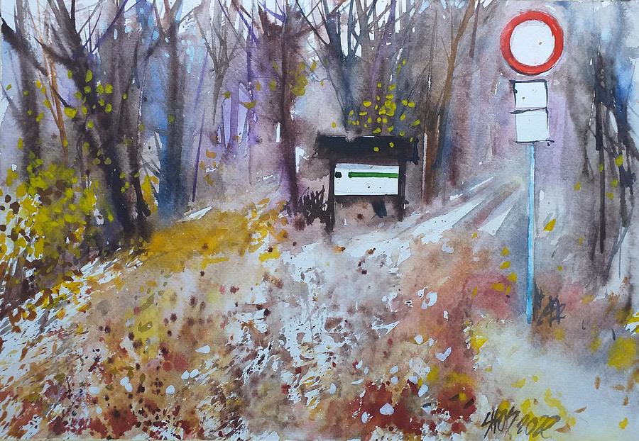 Forest crossroads Painting by Lorand Sipos