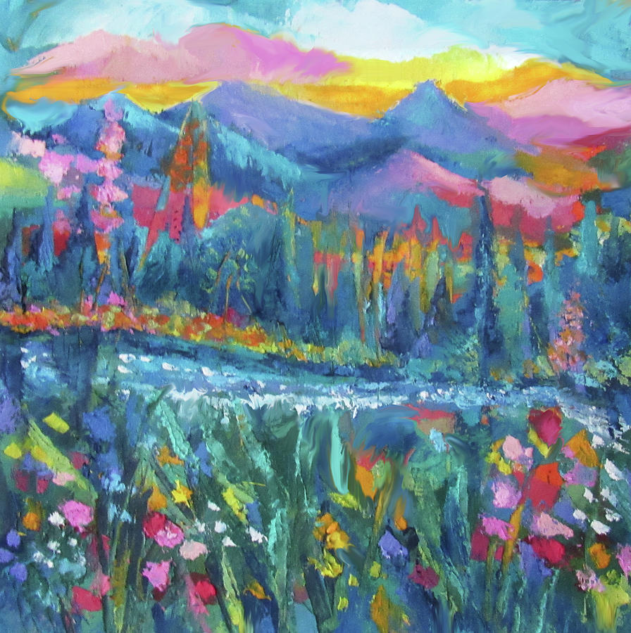 Mountain Brook Painting by Jean Batzell Fitzgerald