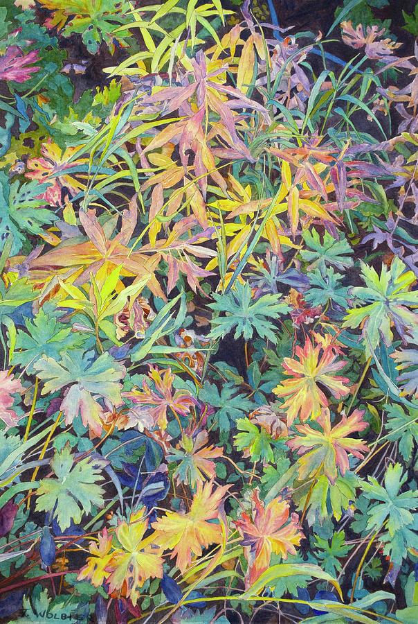 Forest Floor Fall Color Mixed Media by Joan Wolbier
