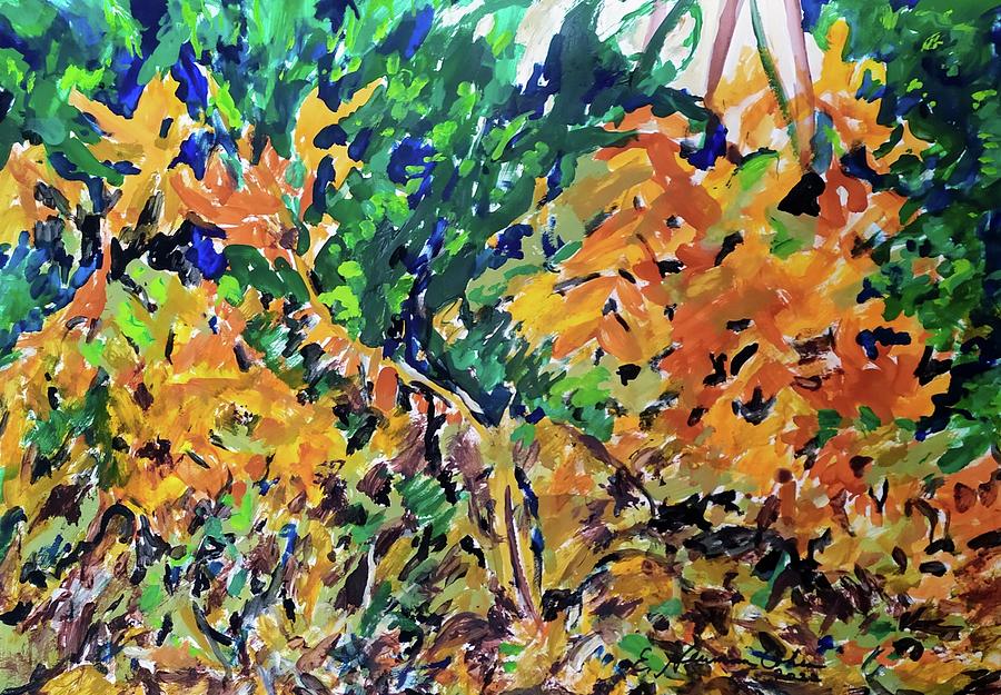 Forest Flora Painting by Esther Newman-Cohen