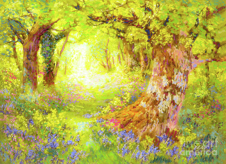 Forest Flowers Delight Painting by Jane Small