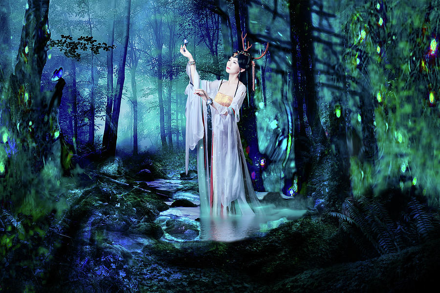Forest Goddess 14a Digital Art by Lisa Yount