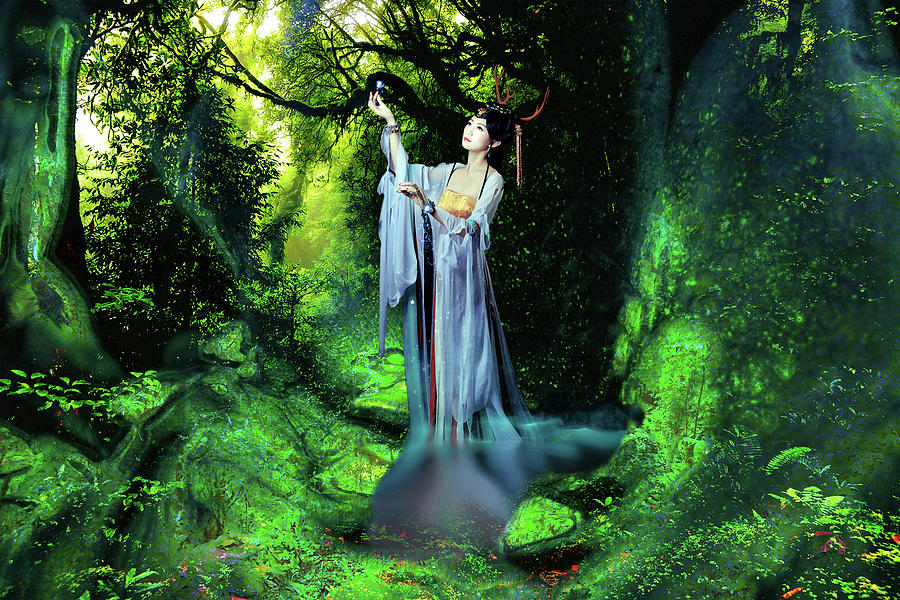 Forest Goddess 14b Digital Art by Lisa Yount