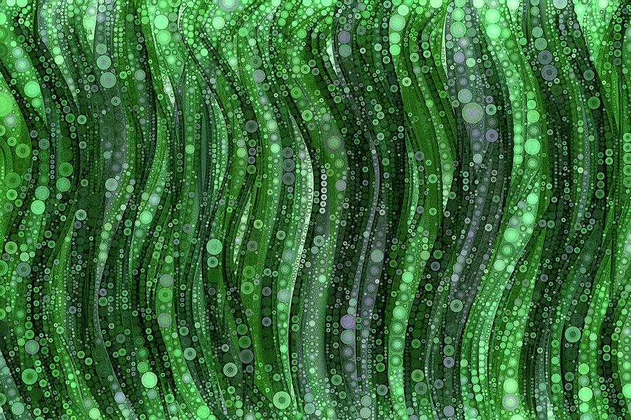 Forest Green Abstract Art Digital Art by Peggy Collins