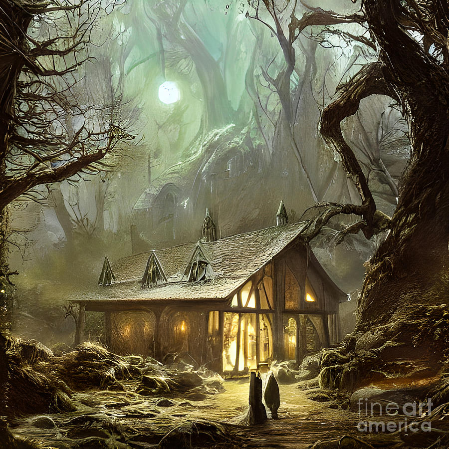 Forest House Digital Art by Karuna Basandra - Fine Art America