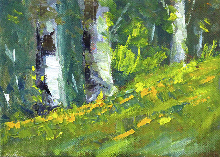 Forest Impression Painting by Nancy Merkle
