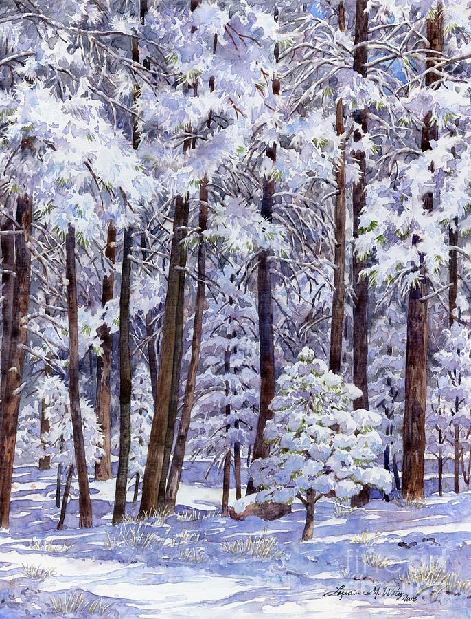 Winter Painting - Forest Jewels by Lorraine Watry