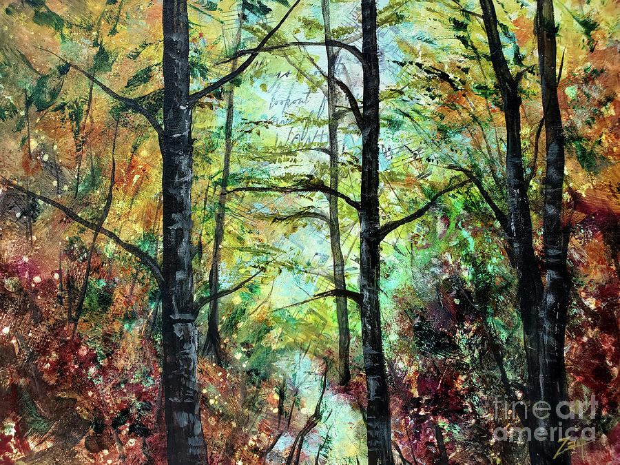 Forest Light Mixed Media by Zan Savage