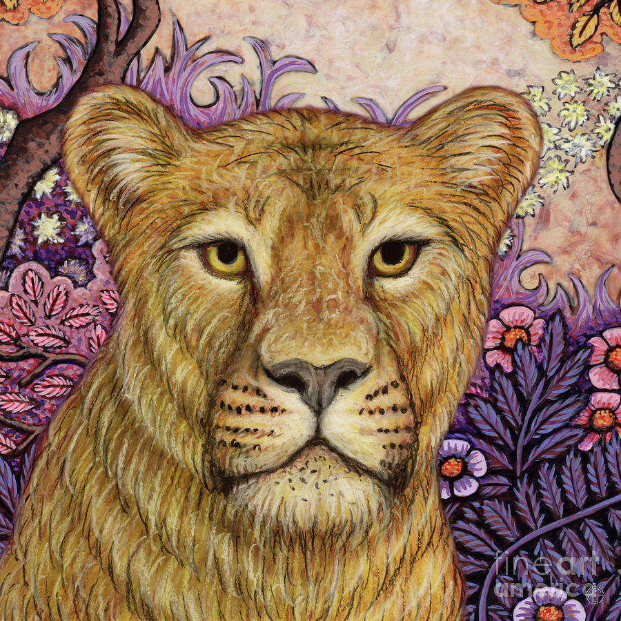 Forest Lioness Painting by Amy E Fraser