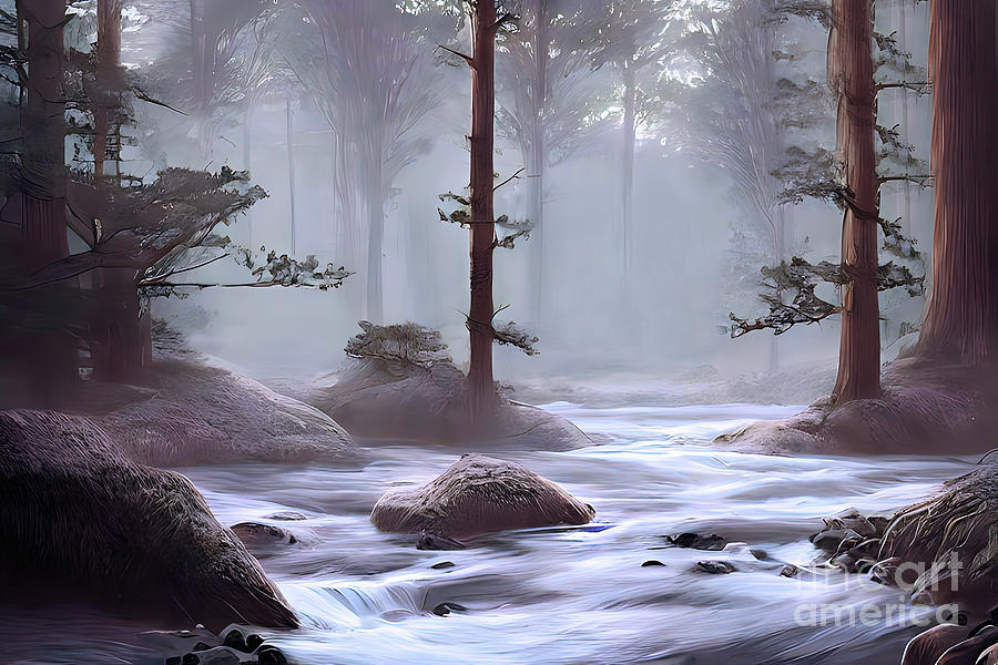 Forest Mist  Digital Art by Elaine Manley