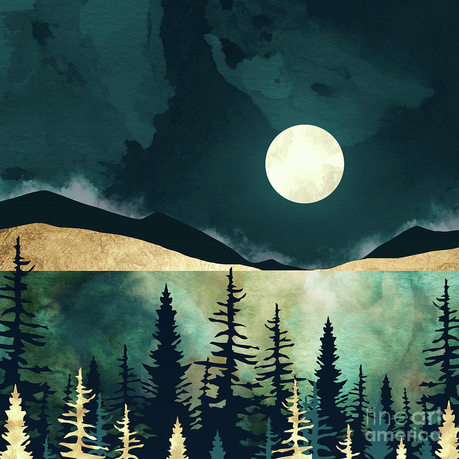 Forest Moon Digital Art by Spacefrog Designs - Pixels