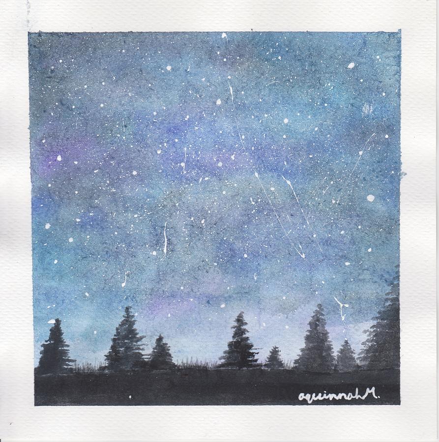 Forest Night Sky Painting by Quinn Machesney - Fine Art America