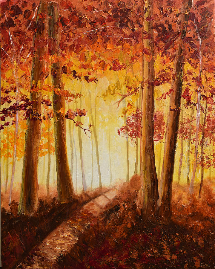 Forest of Autumn  Painting by Amanda Dagg