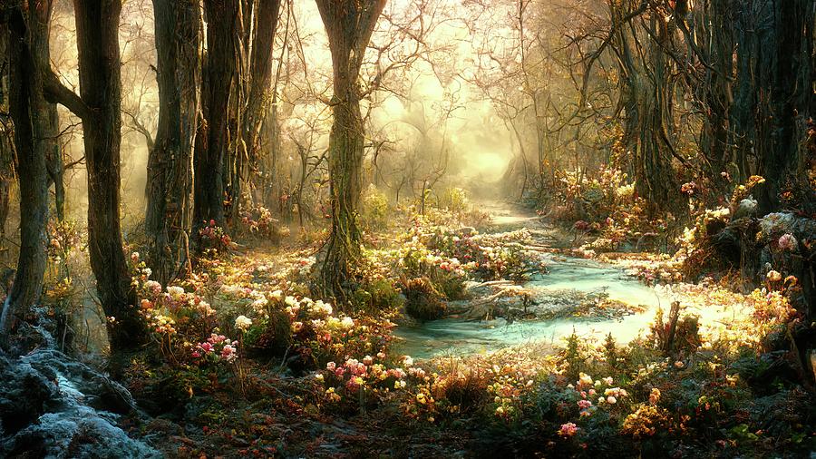 Magic Digital Art - Forest of Late Summer Dreams by Daniel Eskridge
