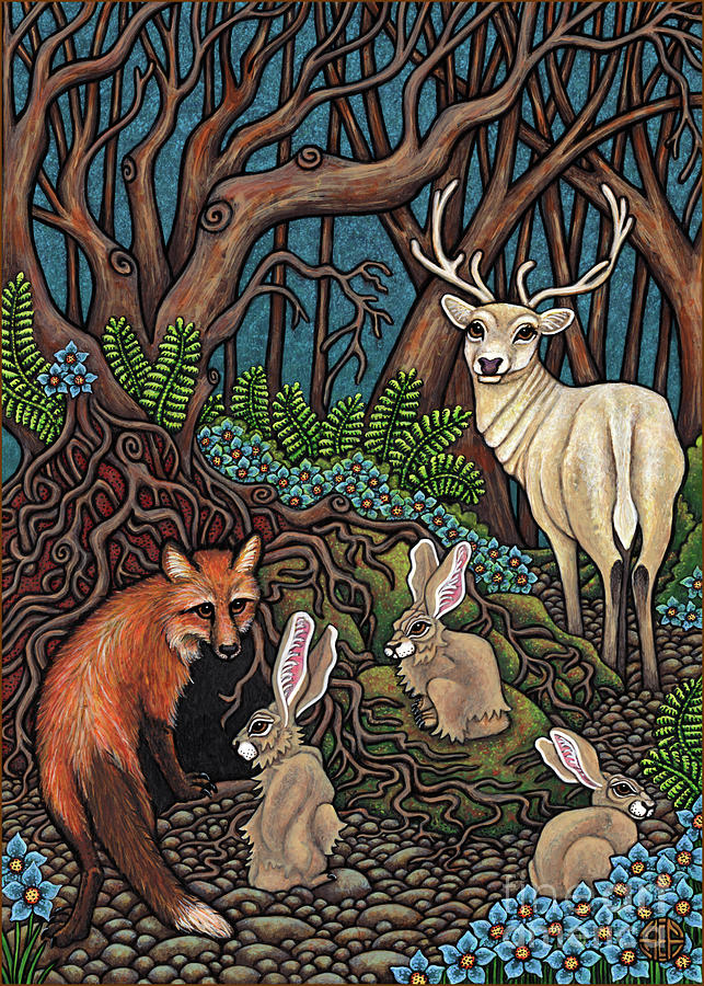 Forest Of Night Painting by Amy E Fraser