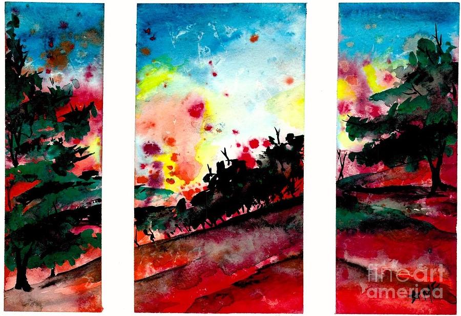 Forest of Red Painting by Angrulla MF Forest of Red Painting by Angrulla MF