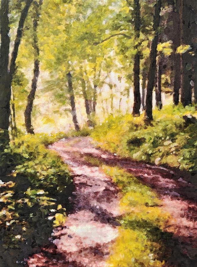 Forest Path Painting by Lelia DeMello - Fine Art America