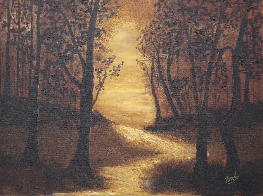 Forest Pathway Painting by Barbara McDevitt