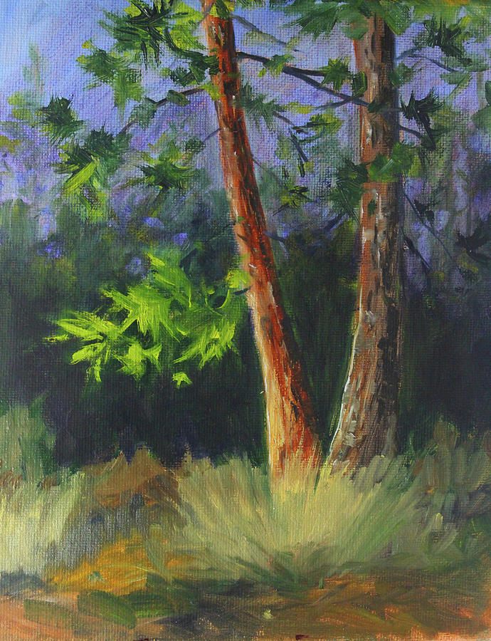 Forest Pine Painting by Nancy Merkle