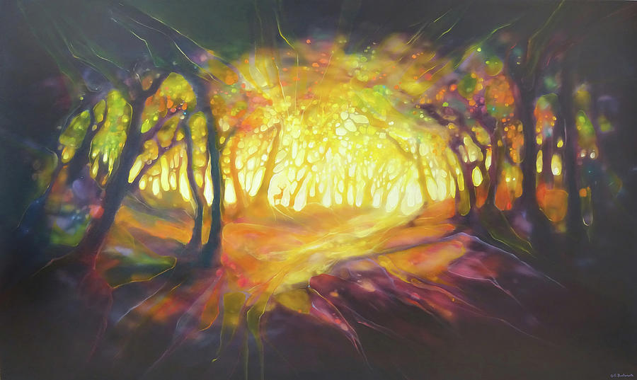 Forest Portal Painting by Gill Bustamante